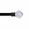Kenney Mfg Kenney Harris 1/2 Petite Cafe Decorative Window Curtain Rod, 28-48, Matte Black KN55950 - alternate 1